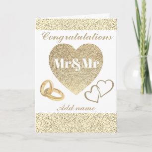 Gepersonaliseerde  felicitaties mr&mr card kaart
