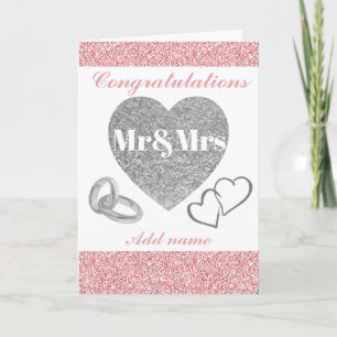 Gepersonaliseerde felicitaties Mr&Mrs Card Kaart