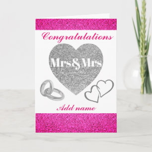 Gepersonaliseerde  felicitaties Mrs&Mrs Card Kaart