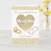 Gepersonaliseerde  felicitaties Mrs&Mrs Card Kaart (Gele Bloem)