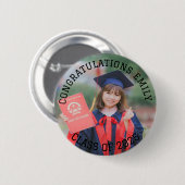 Gepersonaliseerde felicitaties Naam van de leeftij Ronde Button 5,7 Cm (Voorkant /achterkant)