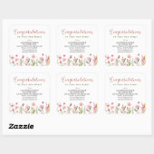 Gepersonaliseerde felicitaties Realtor Floral Vierkante Sticker (Vel)