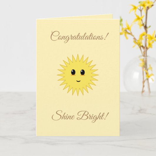 Gepersonaliseerde felicitaties tonen helder kaart (Gele Bloem)