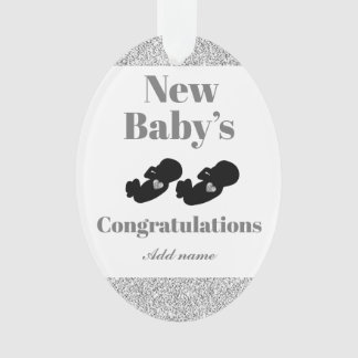 Gepersonaliseerde felicitaties voor de nieuwe baby ornament