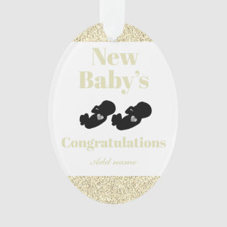 Gepersonaliseerde felicitaties voor de nieuwe baby ornament