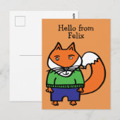 Gepersonaliseerde Felix de Vos Briefkaart (Voorkant / Achterkant)