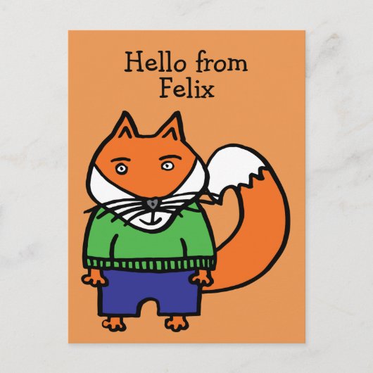 Gepersonaliseerde Felix de Vos Briefkaart (Voorkant)