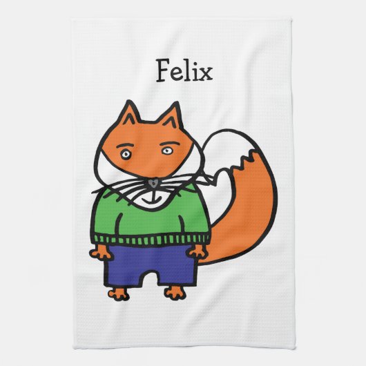 Gepersonaliseerde Felix de Vos Theedoek (Verticaal)