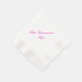 Gepersonaliseerde Feliz Quinceanera papieren serve Servetten (Hoek)