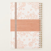 Gepersonaliseerde Feminine Linen & Lace Spiral Pla Planner (Achterkant)