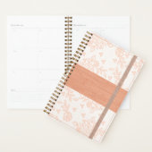 Gepersonaliseerde Feminine Linen & Lace Spiral Pla Planner (Display)