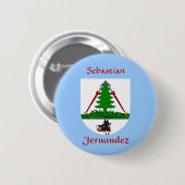 Gepersonaliseerde Fernandez Historisch Schild Ronde Button 5,7 Cm (Voorkant /achterkant)