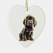 Gepersonaliseerde Field Spaniel Puppy Keramisch Ornament (Rechts)