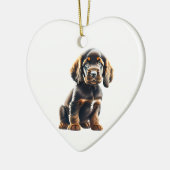 Gepersonaliseerde Field Spaniel Puppy Keramisch Ornament (Links)