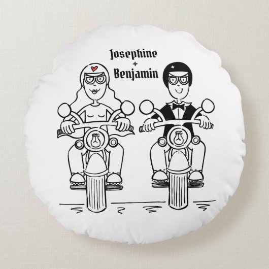 Gepersonaliseerde fiets- en weduwenronde C Rond Kussen (Voorkant)