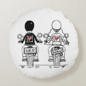 Gepersonaliseerde fiets- en weduwenronde C Rond Kussen (Achterkant)