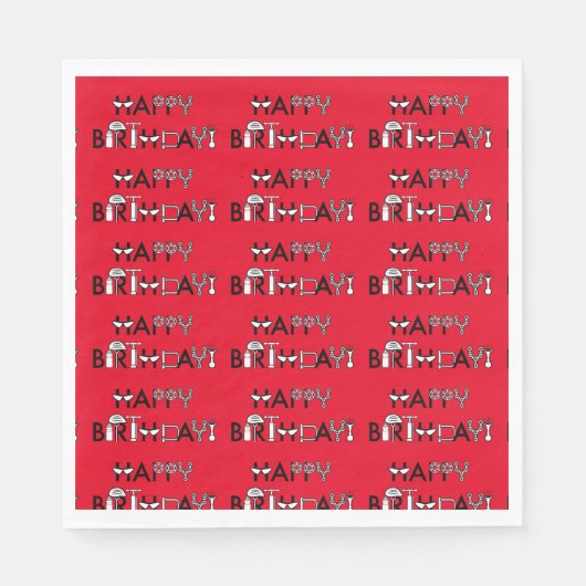 Gepersonaliseerde fiets thema tegels grafische ver servet (Voorkant)