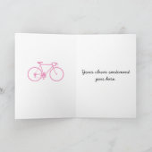 Gepersonaliseerde fietsbriefkaarten bedankkaart (Binnen)