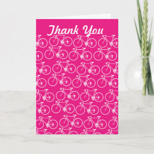 Gepersonaliseerde fietsbriefkaarten bedankkaart