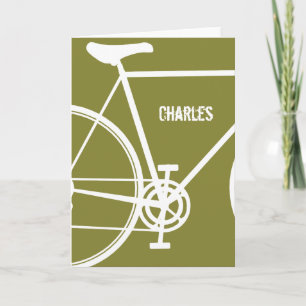 Gepersonaliseerde fietsbriefkaarten notitiekaartje
