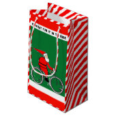 Gepersonaliseerde fietscylist kerst klein cadeauzakje (Achterkant Gekanteld)