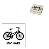 Gepersonaliseerde fietser - Fiets Rubberstempel (Gestempeld)