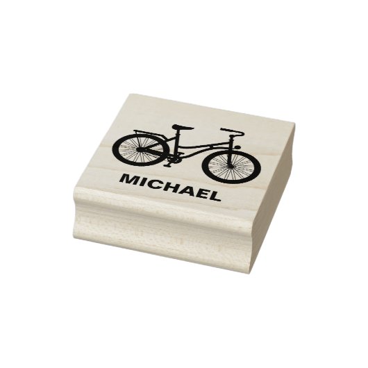 Gepersonaliseerde fietser - Fiets Rubberstempel (Stempel)