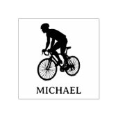 Gepersonaliseerde fietser rubberstempel (Afrduk)