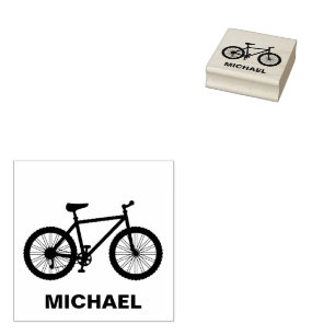 Gepersonaliseerde fietser rubberstempel