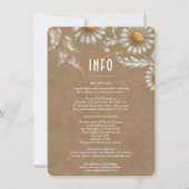 Gepersonaliseerde filigraan Daisy  Info Kaart (Voorkant)