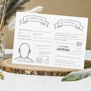 Gepersonaliseerde Fill-in-the-Blanks Vaderdag-Kaar