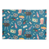 Gepersonaliseerde film Nachtfilm Popcorn Pattern Kussensloop (Achterkant)