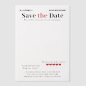 Gepersonaliseerde film Poster Bewaar de datum Over Vellum Uitnodigingen (Voorkant)