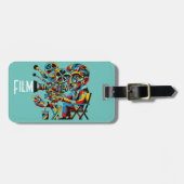 Gepersonaliseerde filmregisseur Hollywood Bagagelabel (Voorkant horizontaal)