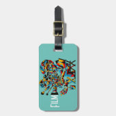 Gepersonaliseerde filmregisseur Hollywood Bagagelabel (Voorkant verticaal)