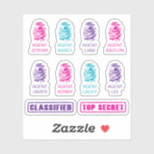 Gepersonaliseerde Fingerprint Spy Party Stickers (Vel)