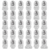 Gepersonaliseerde Fingerprint Spy Party Stickers (Voorkant)