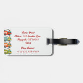 Gepersonaliseerde Fire Truck Bagagelabel voor kind (Achterkant horizontaal)