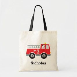 Gepersonaliseerde Fire Truck Halloween Treat Bag Tote Bag