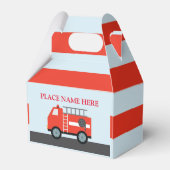 Gepersonaliseerde Firetruck Paper Favor Box Bedankdoosjes (Achterkant)