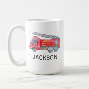 Gepersonaliseerde Firetruck verjaardagsfeestje Koffiemok