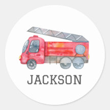 Gepersonaliseerde Firetruck verjaardagsfeestje