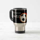 Gepersonaliseerde Flame Soccer Tumbler Reisbeker (Voorkant links)