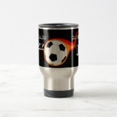 Gepersonaliseerde Flame Soccer Tumbler Reisbeker (Center)
