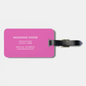 Gepersonaliseerde Flamingo & Ananas Zomer Bagagelabel (Achterkant horizontaal)