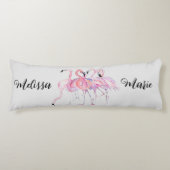 Gepersonaliseerde Flamingo Body Kussen (Voorkant)