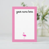 Gepersonaliseerde Flamingo-briefkaarten Bedankkaart (Staand voorkant)