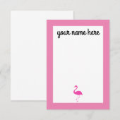Gepersonaliseerde Flamingo-briefkaarten Bedankkaart (Voorkant / Achterkant)