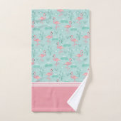 Gepersonaliseerde Flamingo Gift Monogram Bad Handdoek (Handdoek)