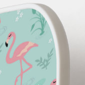 Gepersonaliseerde Flamingo Gift Monogram Pickleball Paddle (Links Detail)